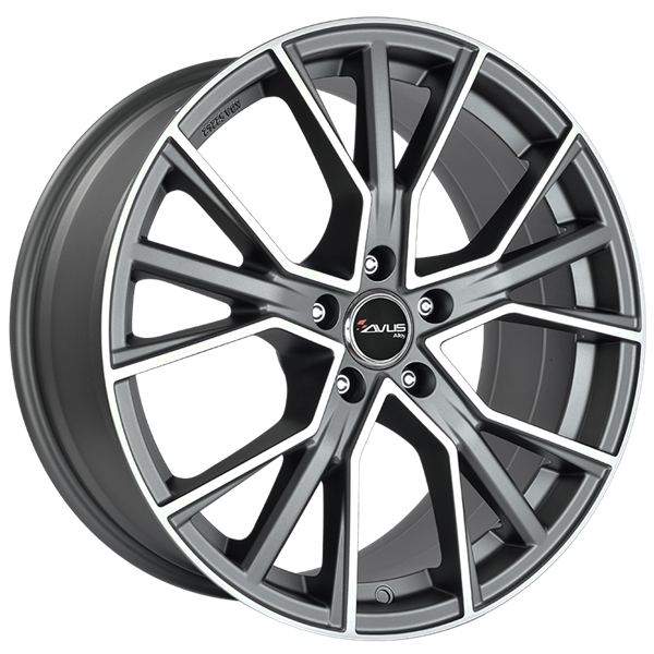 AVUS Racing AF18 - Matt Anthracite Polished 8,00x18 5x112,00 ET28,00