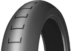 Primo piano del battistrada Michelin Power SuperMoto 120/75 R16.5 Anteriore TL NHS Medium