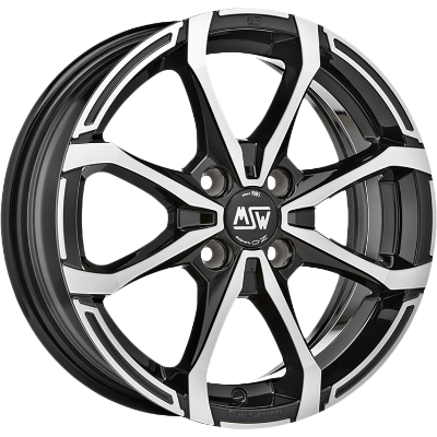 MSW X4 Black Polished 5,00x15 4x100,00 ET38,00