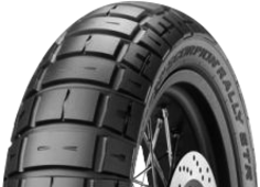 Primo piano del battistrada Pirelli Scorpion Rally STR 150/70 R17 69 V Posteriore TL M/C M+S