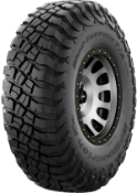 Primo piano del battistrada BFGoodrich Mud Terrain T/A KM3 33x10.50 R15 114 Q POR