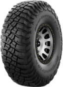 Primo piano del battistrada BFGoodrich Mud Terrain T/A KM3 35x12.50 R15 113 Q LT