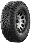 Primo piano del battistrada BFGoodrich Mud Terrain T/A KM3 285/75 R17 121/118 Q LT
