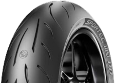 Primo piano del battistrada Metzeler Sportec M9 RR 180/60ZR17 (75 W) Posteriore TL M/C