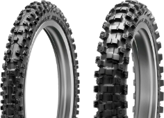 Primo piano del battistrada Dunlop Geomax MX53 120/80-19 63 M Posteriore TT NHS