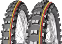 Primo piano del battistrada Mitas Terra Force - MX SAND 120/80-19 63 M Posteriore TT NHS Red, Red, SAND