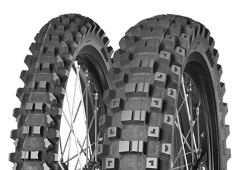 Primo piano del battistrada Mitas Terra Force - MX MH 60/100-12 36 M Anteriore TT NHS Red, Green Medium Hard