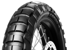 Primo piano del battistrada Metzeler Karoo 4 110/80 R19 59 T Anteriore TL M/C M+S