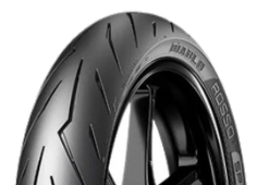 Primo piano del battistrada Pirelli Diablo Rosso Sport 120/70-17 58 S Anteriore/Posteriore TL M/C