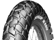Primo piano del battistrada Dunlop K460 90/100-19 55 P Anteriore TT