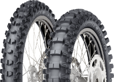 Primo piano del battistrada Dunlop Geomax MX34 60/100-12 36 J Anteriore TT