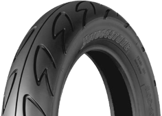 Primo piano del battistrada Bridgestone B01 100/80-10 53 J Anteriore/Posteriore TL M/C