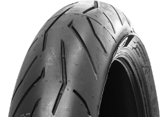 Primo piano del battistrada Pirelli Diablo Rosso II 100/80 R17 52 H Anteriore TL M/C R