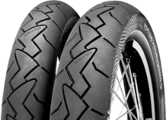 Primo piano del battistrada Continental ContiClassicAttack 120/90 R18 65 V Posteriore TL M/C